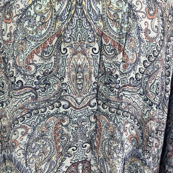 J Jill Tunic Tunic Top Poncho Cover Up Paisley Boho Hippie Lagenlook Artsy M/L - Picture 7 of 11